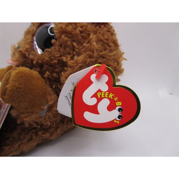 TY Beanie Boos ZELDA Dog Phone Holder Peek-A-Boos Screen Cleaner Bottom HEBREW - Picture 7 of 9